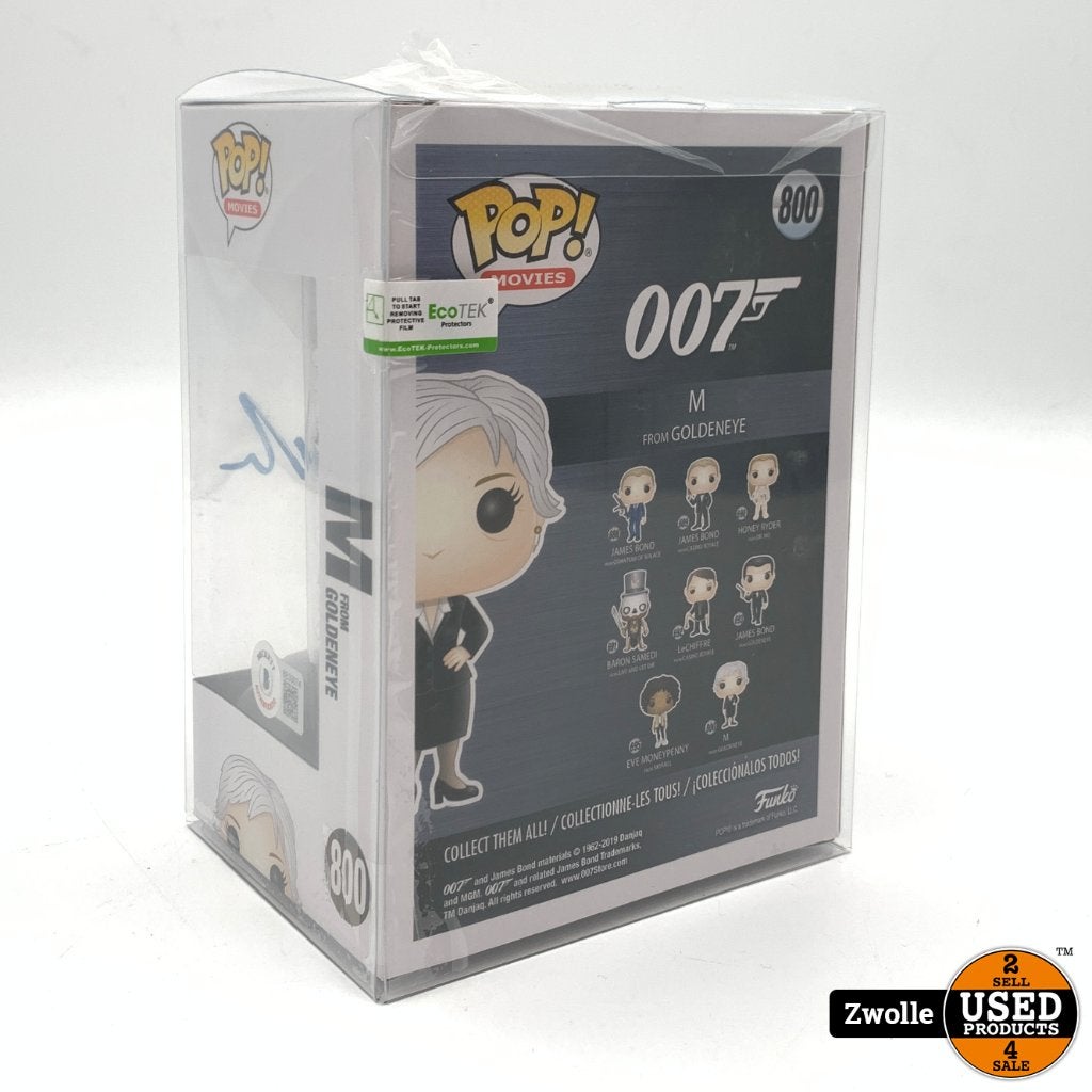 Judi Dench gesigneerde M Funko pop met beckett certificaat, Ophalen, Zuidplein 36. 1077XV Amsterdam, Funko, Nieuw