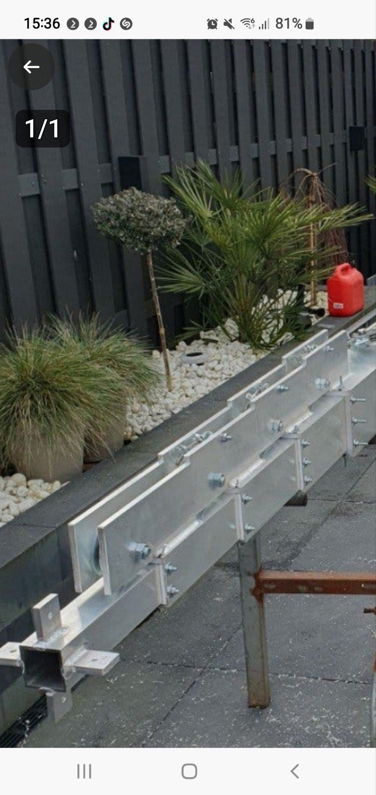5x6m aluminium kokermast met elektrische lier.  schuifmast, Ophalen, Mast