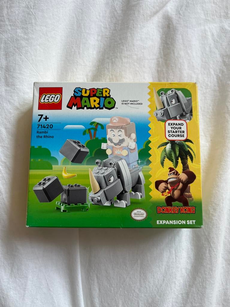 Nieuw: LEGO Super Mario 71420 Rambi de Neushoorn Uitbreiding, Kinderen en Baby's, Speelgoed | Duplo en Lego, Lego, Nieuw, Ophalen of Verzenden