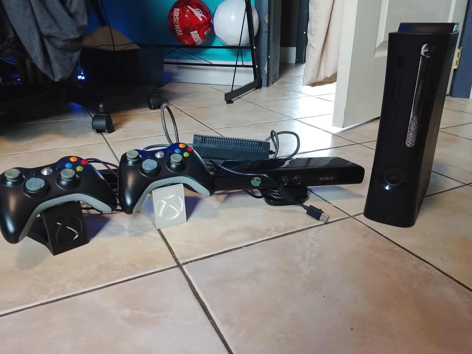xbox 360 elite 250gb+originele xbox Kinect+2 controllers, Spelcomputers en Games, Ophalen, Gebruikt, Met 2 controllers, 250 GB