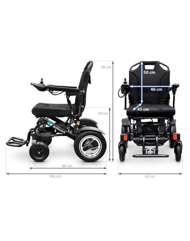 Wellcore elektrische rolstoel

ZGAN. INKLAPBAAR / REIZEN, Diversen, Rolstoelen, Ophalen, Nieuw, Elektrische rolstoel