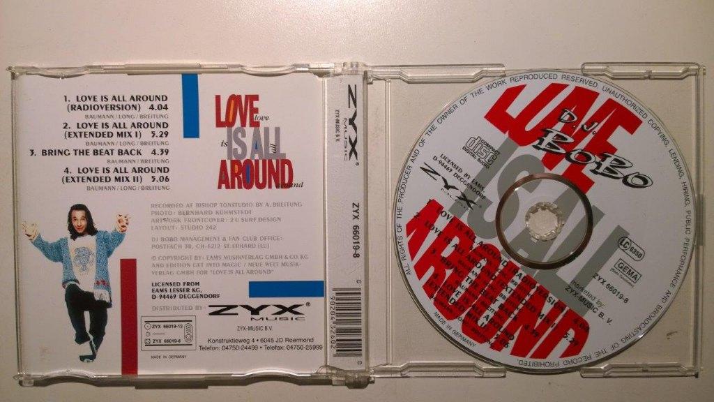 Dj BoBo - Love Is All Around, Cd's en Dvd's, Maxi-single, Ophalen of Verzenden, Zo goed als nieuw, 1 single