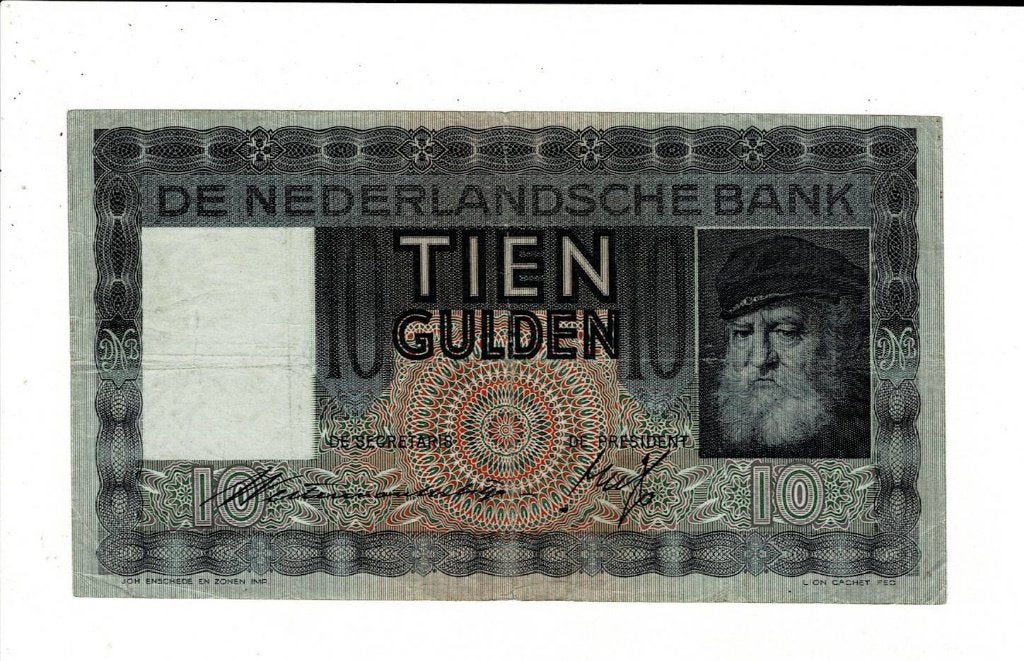 Grijsaard, 10 gulden 1939 - NVMH 40-1b, Verzenden, 10 gulden