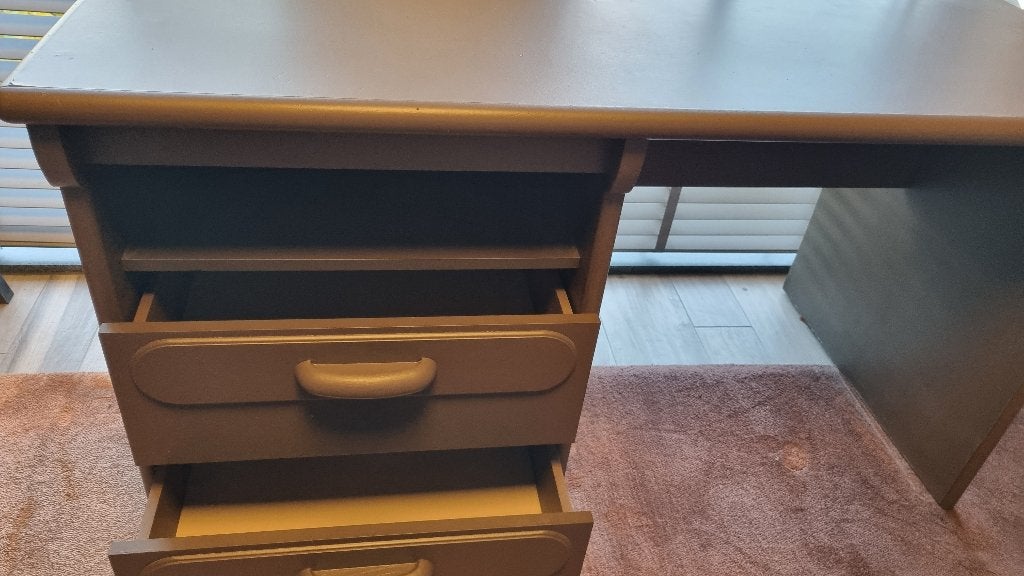bureau, Ophalen, Opbergruimte, Gebruikt, Hout