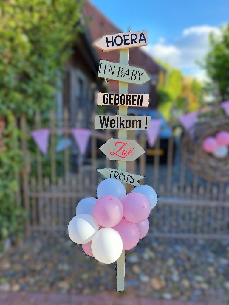 2 mooie stevige geboorteborden te koop, Kinderen en Baby's, Kraamcadeaus en Geboorteborden, Ophalen, Zo goed als nieuw, Geboortebord