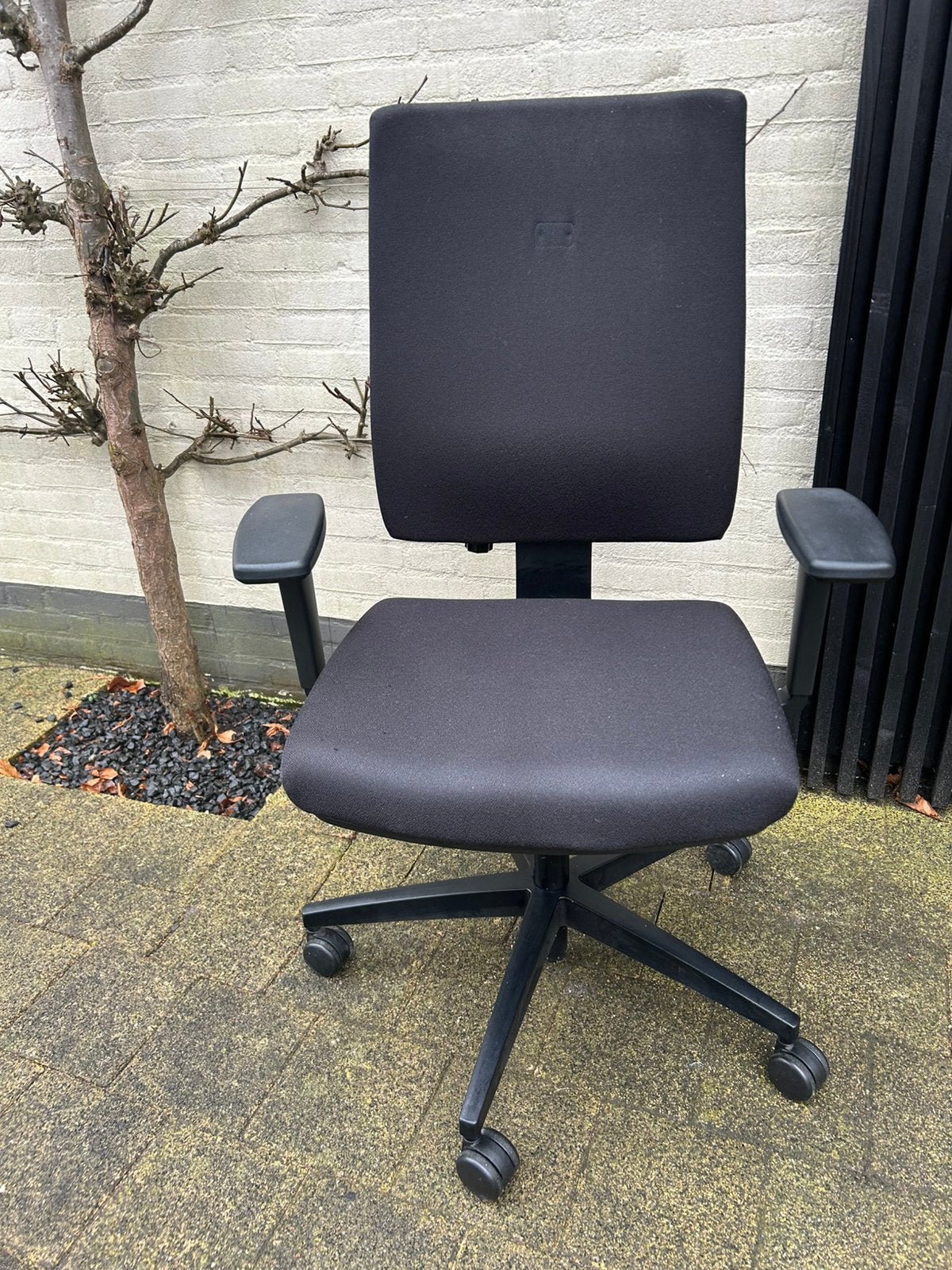 Bureau Stoel. In hoogte verstelbaar.  Viasit., Huis en Inrichting, Bureaustoelen, Ophalen of Verzenden, Zo goed als nieuw, Zwart