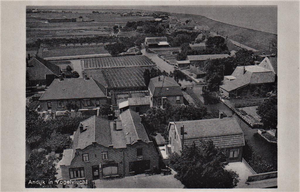 Andijk - In vogelvlucht, Verzenden, 1940 tot 1960, Gelopen, Noord-Holland