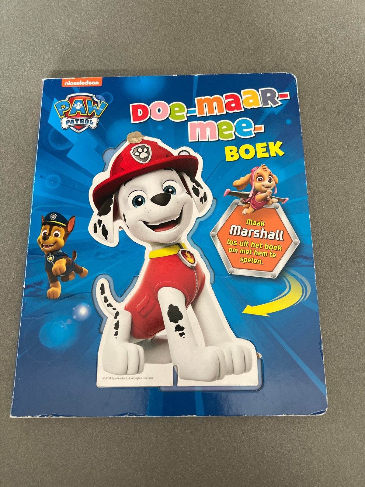 Paw Patrol Doe-maar-mee-boek met Marshall speelfiguur, Gelezen, Fictie algemeen, Jongen of Meisje, Ophalen of Verzenden