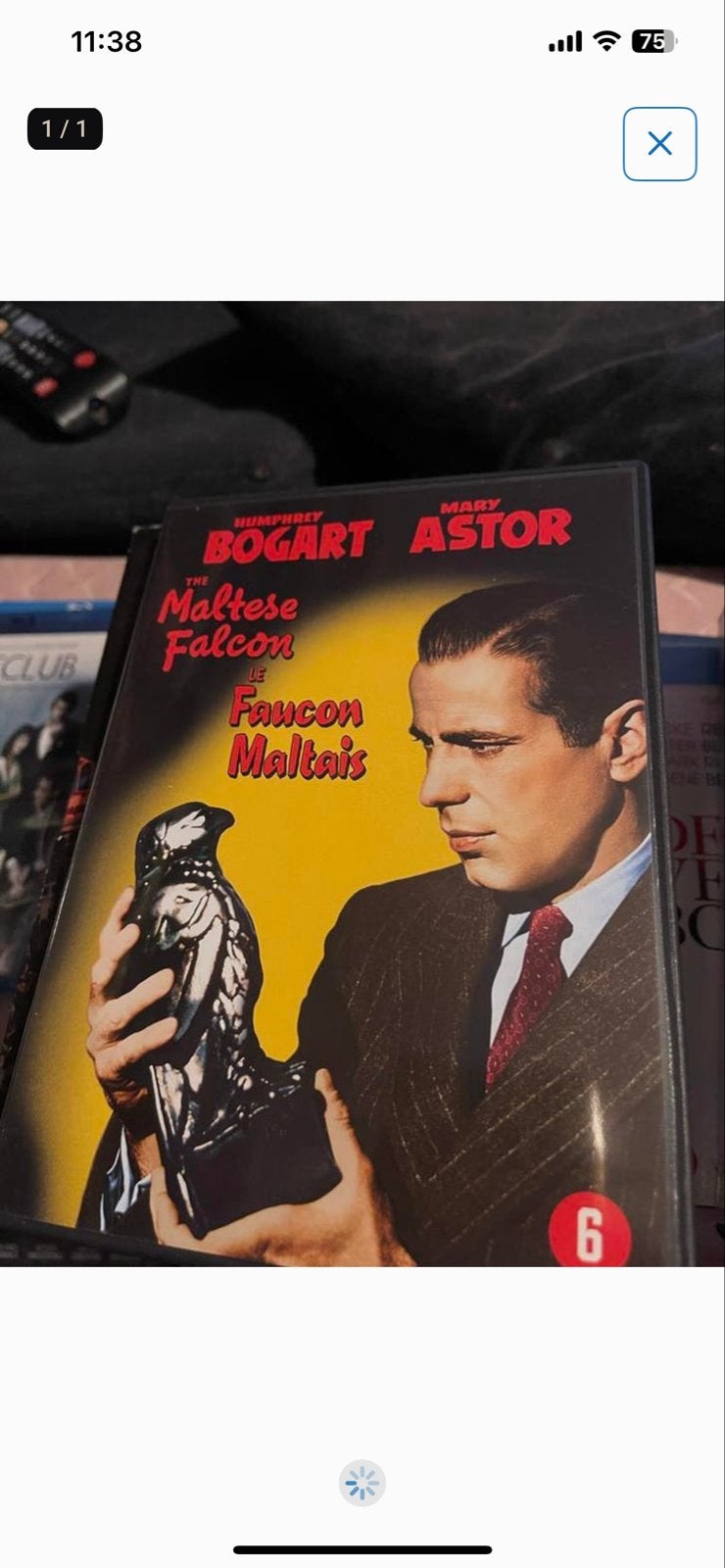 The Maltese Falcon DVD - Humphrey Bogart Klassieker, Vanaf 6 jaar, Ophalen of Verzenden, Gebruikt, Detective en Krimi