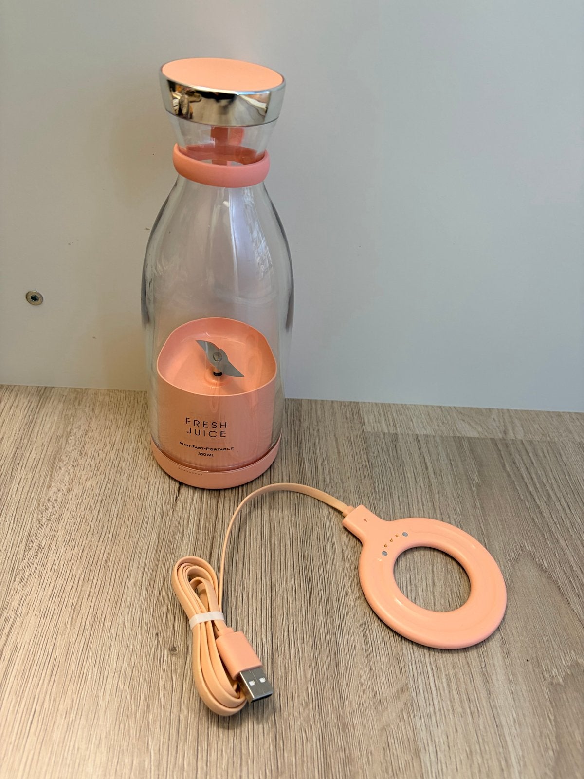 Draagbare Mini Blender - Fresh Juice - Roze, Ophalen of Verzenden, Nieuw, Blender to go