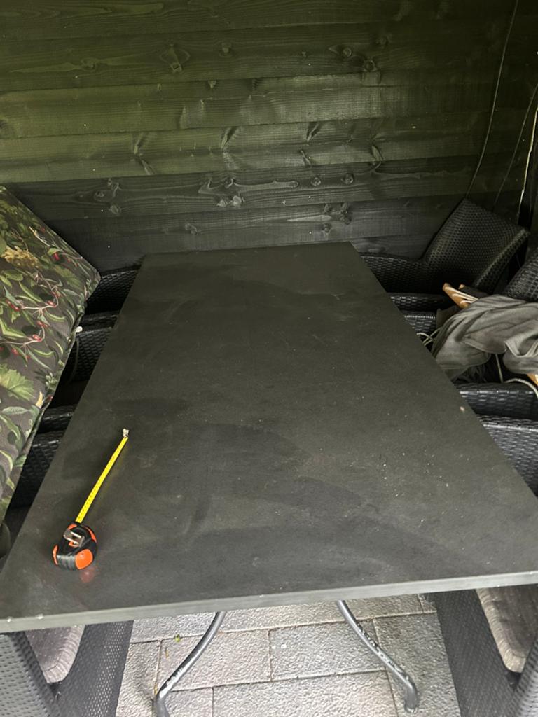 Eettafel voor buiten, Tuin en Terras, Tuintafels, Ophalen of Verzenden, Zo goed als nieuw, Rechthoekig, Overige materialen