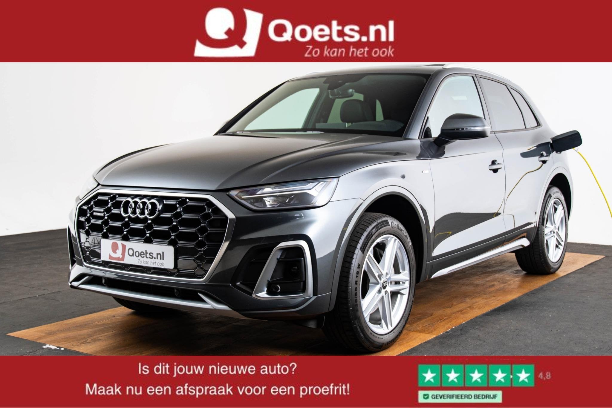 Audi Q5 50 TFSI e S edition Panoramadak - Multifunctioneel s, 14 kWh, Gebruikt, 4 cilinders, Leder en Stof