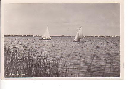 Ansichtkaart 	Leekstermeer	Zeilboten, Verzenden, 1920 tot 1940, Gelopen, Drenthe