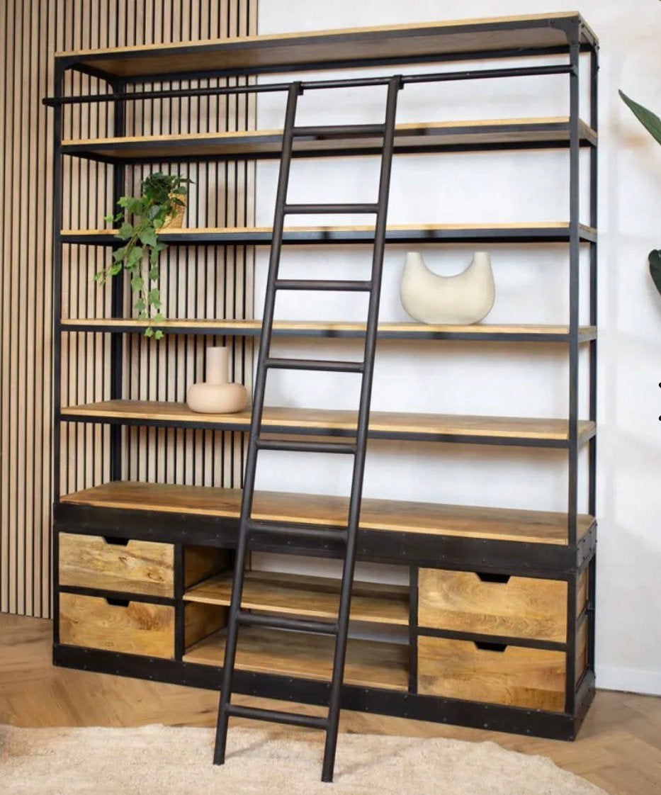 Boekenkast rootsman, Ophalen, 50 tot 100 cm, Zo goed als nieuw, Metaal