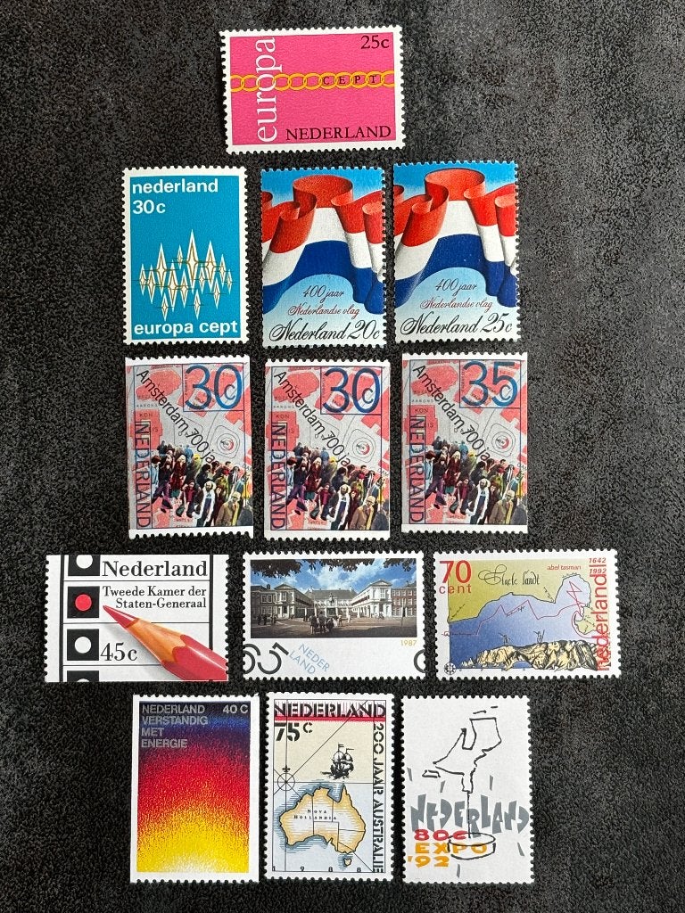 1971-1992 NVPH 13 verschillende rolzegels: nr op achterzijde, Ophalen of Verzenden, Na 1940, Postfris