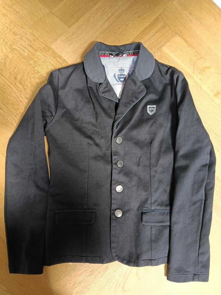 Wedstrijdjasje Decathlon Fouganza maat 140 antraciet, Dieren en Toebehoren, Paardrijkleding, Ophalen, Gebruikt, Dressuur, Bovenkleding