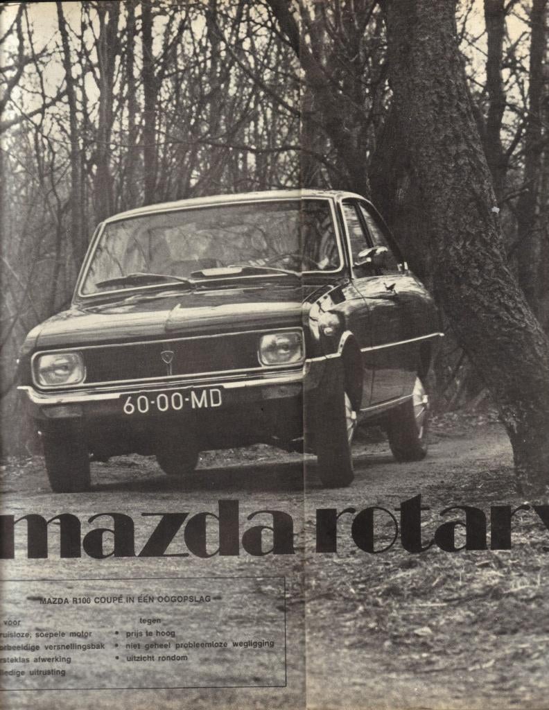 Autovisie test Mazda R 100 Coupe Januari 1970, Ophalen of Verzenden, Gelezen, Mazda