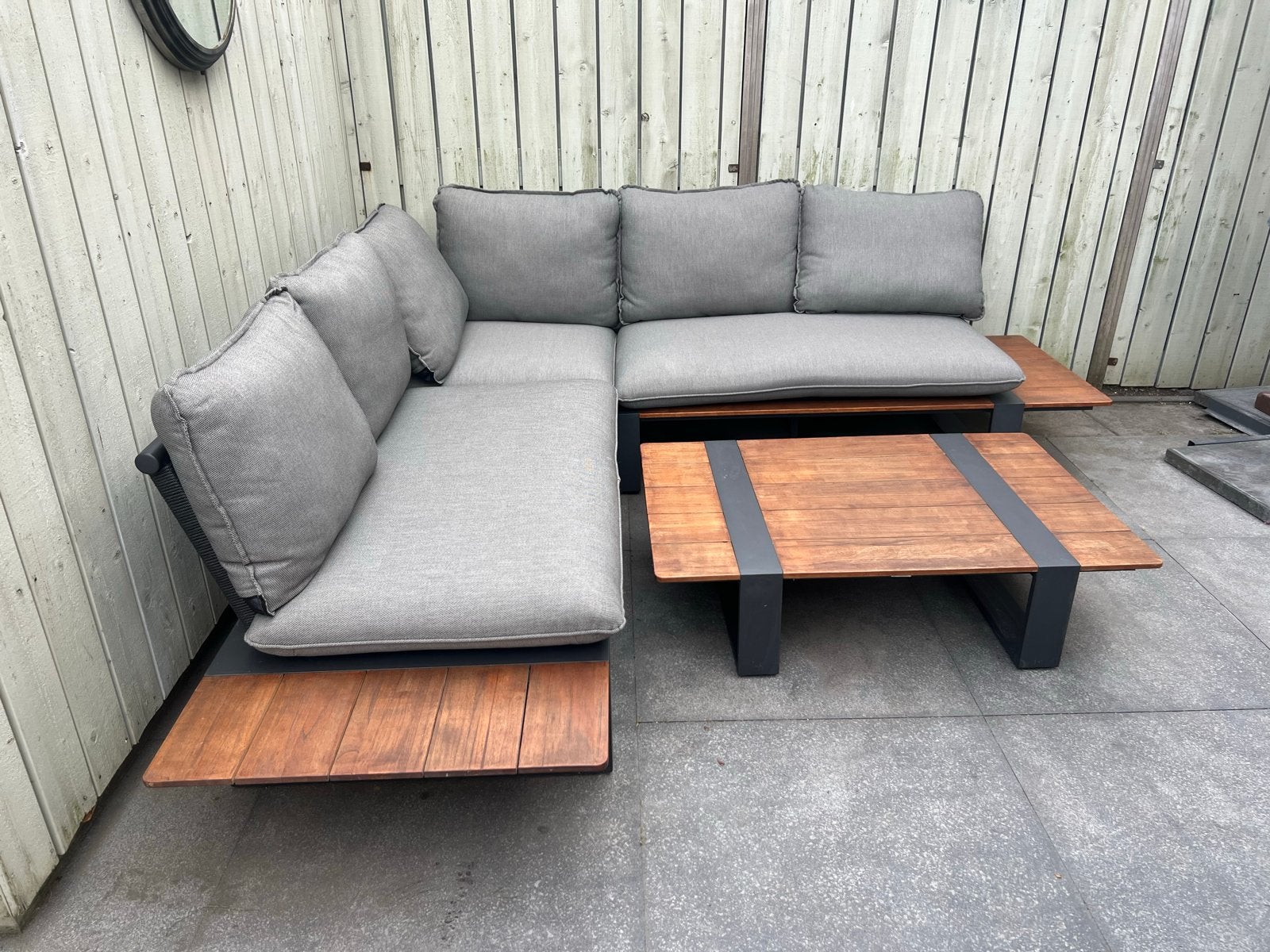 Tierra Loungeset - Hoekbank met salontafel, Ophalen, 5 zitplaatsen, Gebruikt, Loungeset