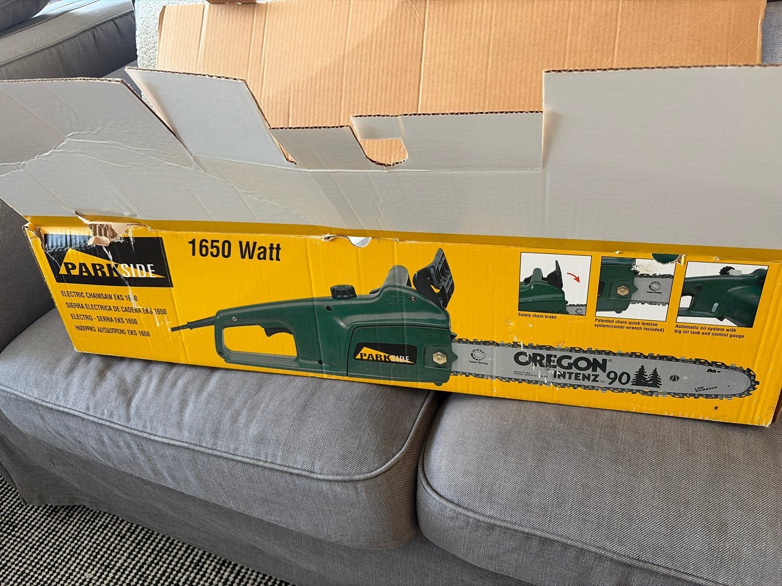 Parkside Elektrische Kettingzaag 1650 Watt - Nieuw in doos, Ophalen of Verzenden, Nieuw, 30 t/m 39 mm