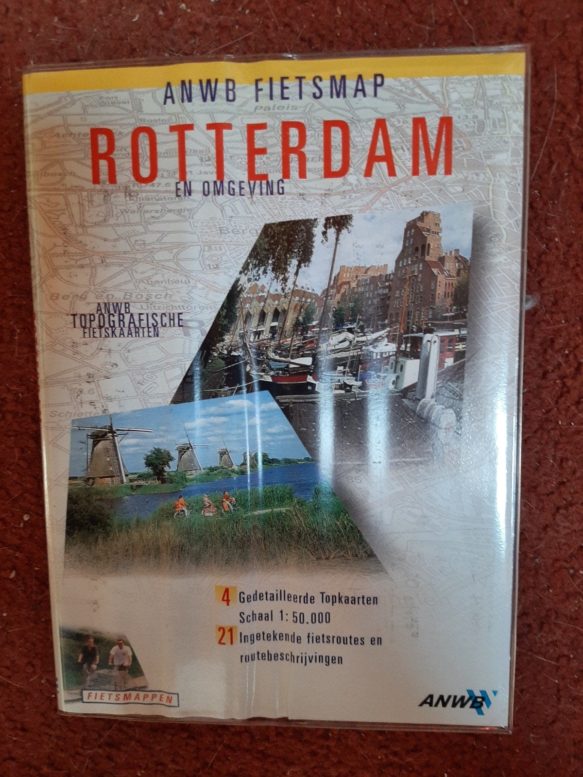 ANWB Fietskaart Rotterdam en Omgeving - Topografische Kaart, 2000 tot heden, Ophalen of Verzenden, Nederland, Landkaart