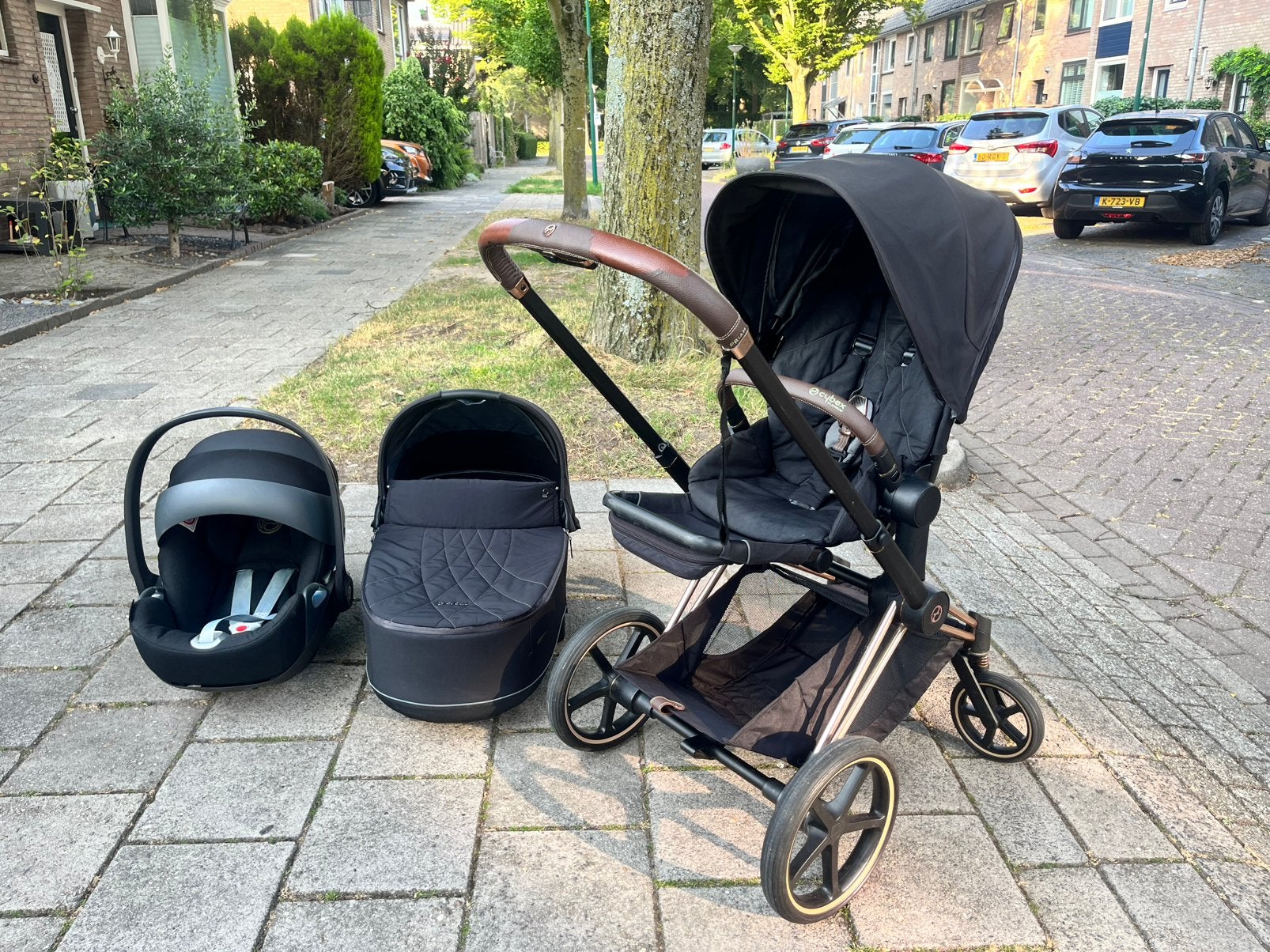 3-1 cybex priam rose gold kinderwagen, Gebruikt, Met autostoeltje, Ophalen, Kinderwagen
