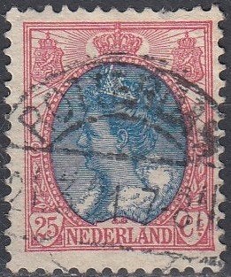 Nederland 1.36.1- 1899- 7 x Wilhelmina Bontkraag- NVPH-71- G, Verzenden, T/m 1940, Gestempeld