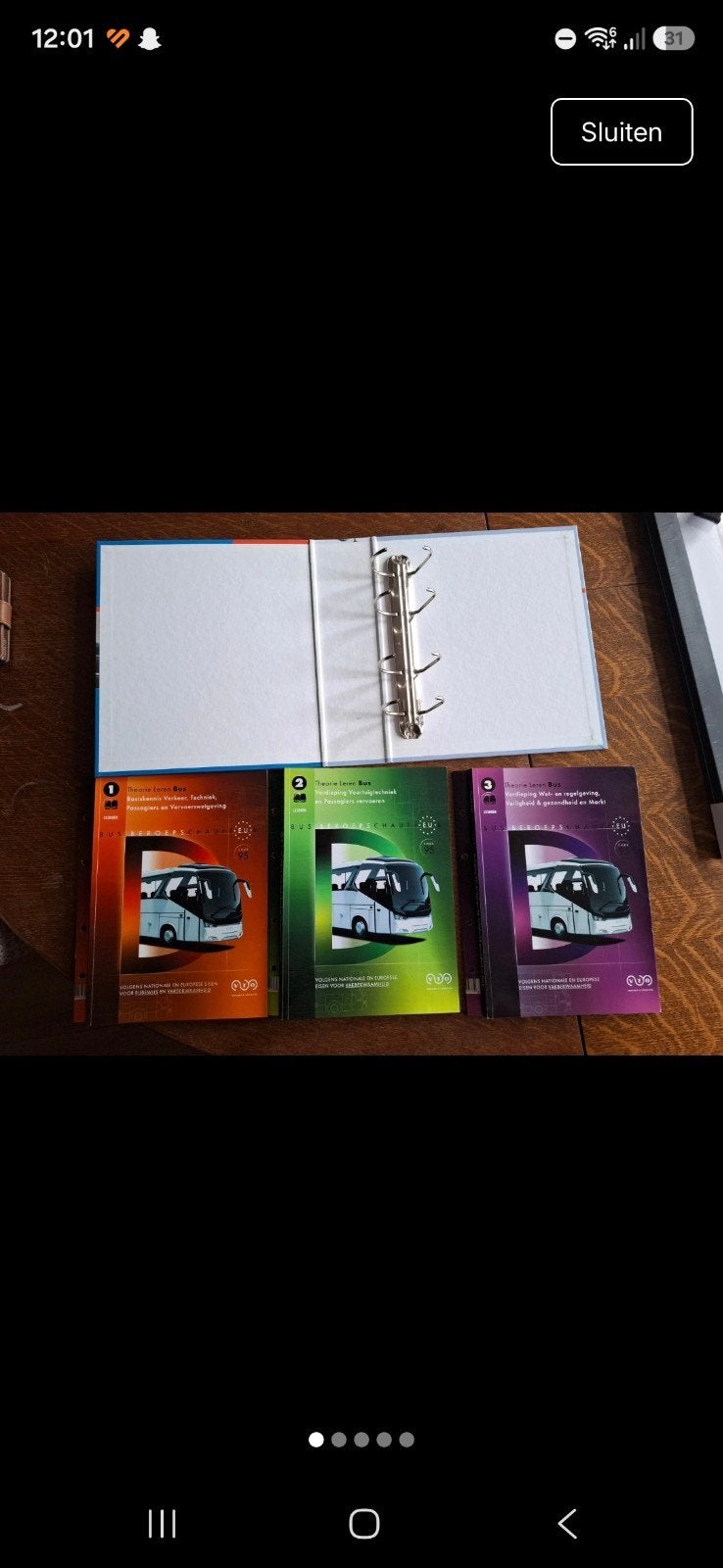 Buschauffeur/ rijbewijs D code 95 theorieboeken 3 delig, Ophalen, Alpha, Zo goed als nieuw, Overige niveaus