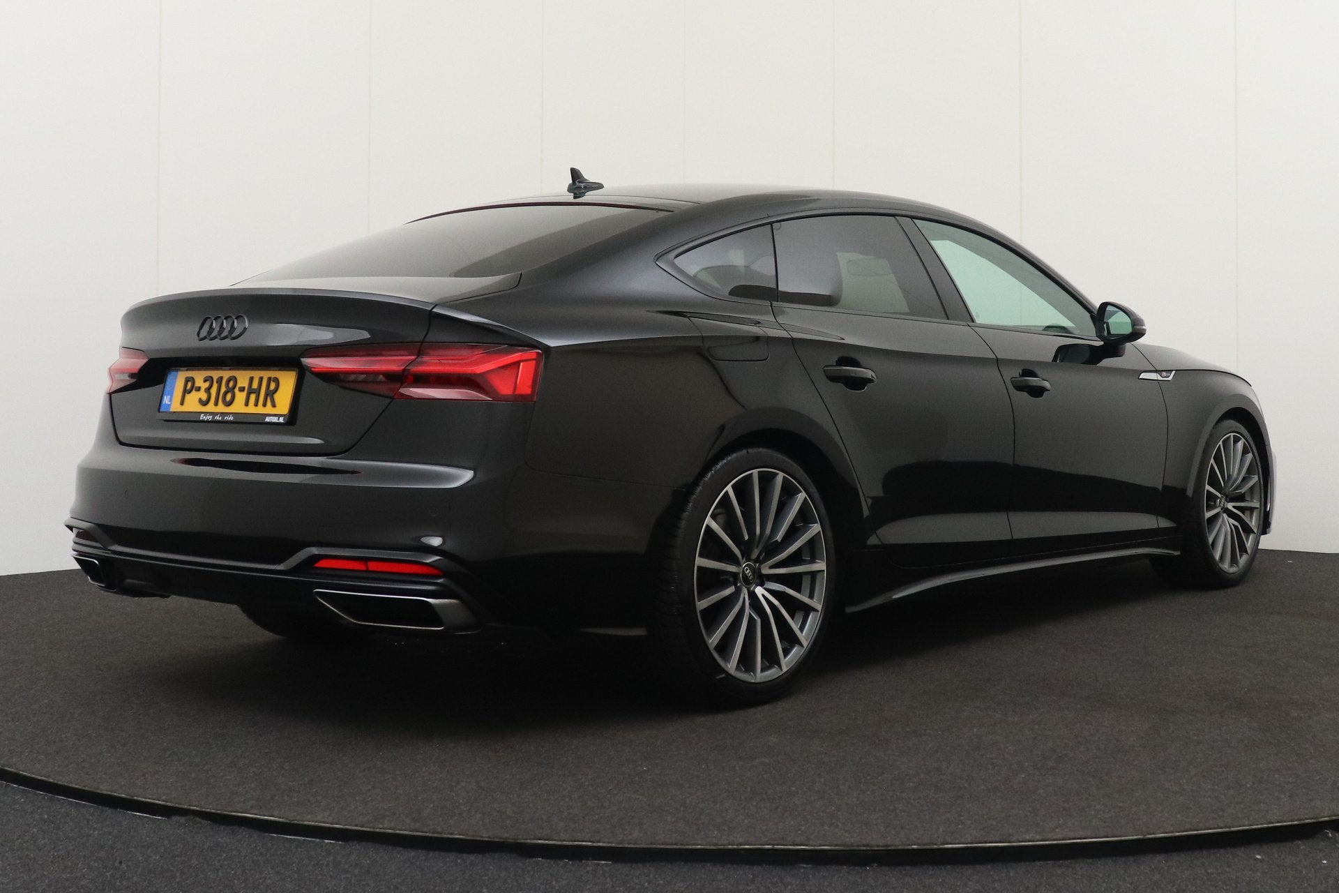 Audi A5 Sportback 2.0 TFSI S-Line Competition Black-Ed Camer, Gebruikt, 4 cilinders, Leder en Stof, Zwart