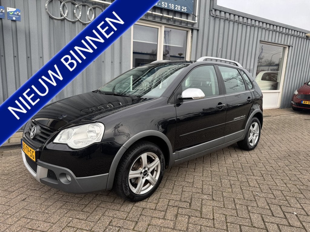 Volkswagen Polo 1.4-16V Cross (bj 2007), Auto's, Voorwielaandrijving, 82 pk, Zwart, Origineel Nederlands