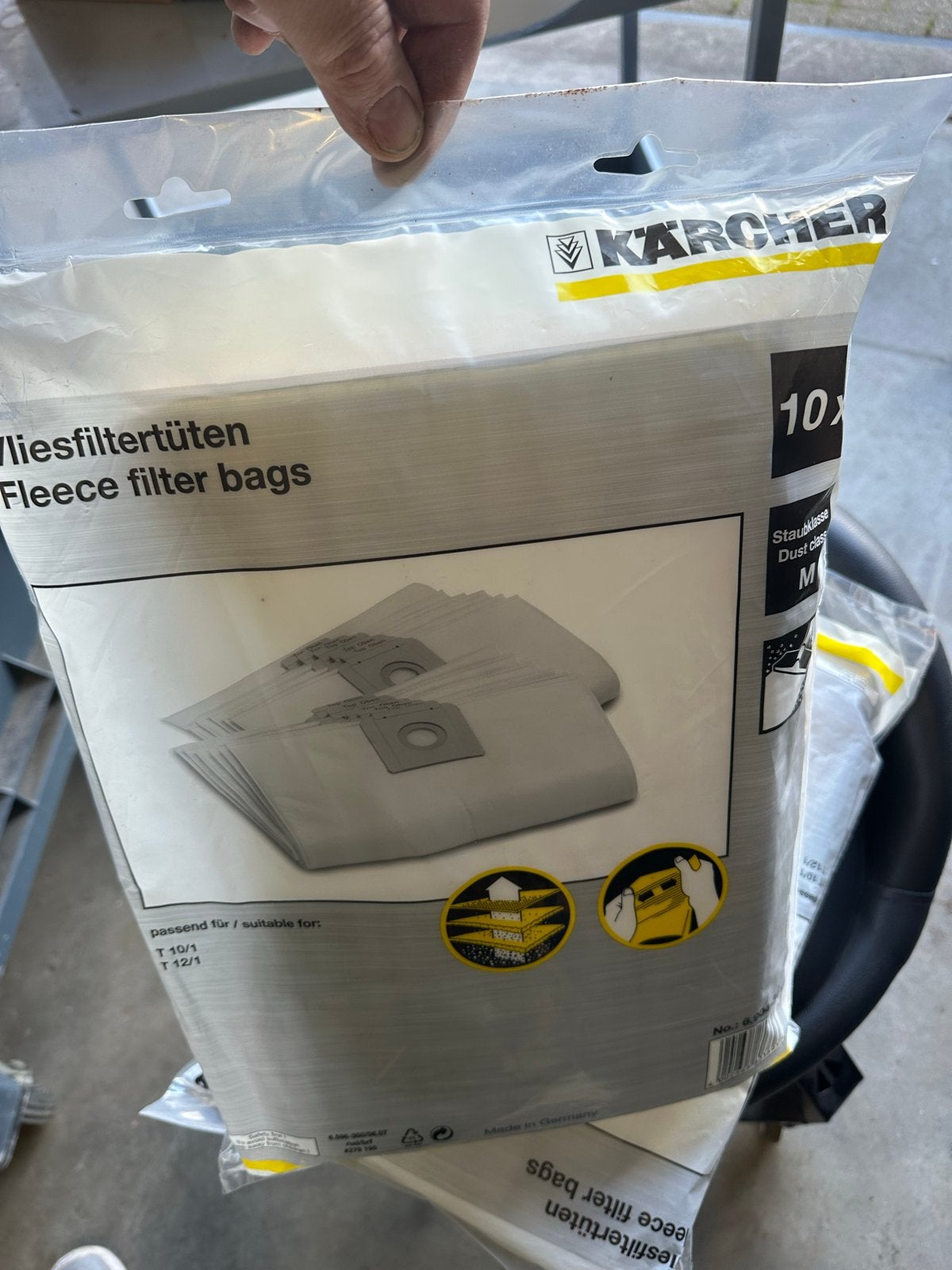 Kärcher Vliesfilterzakken 10 stuks voor T 10/1 en T 12/1, Ophalen, Nieuw, Stofzak, Kärcher