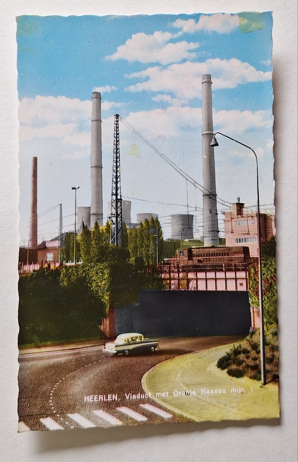 Oude ansichtkaart Heerlen, Viaduct met Oranje Nassau mijn I, Verzamelen, Ophalen of Verzenden