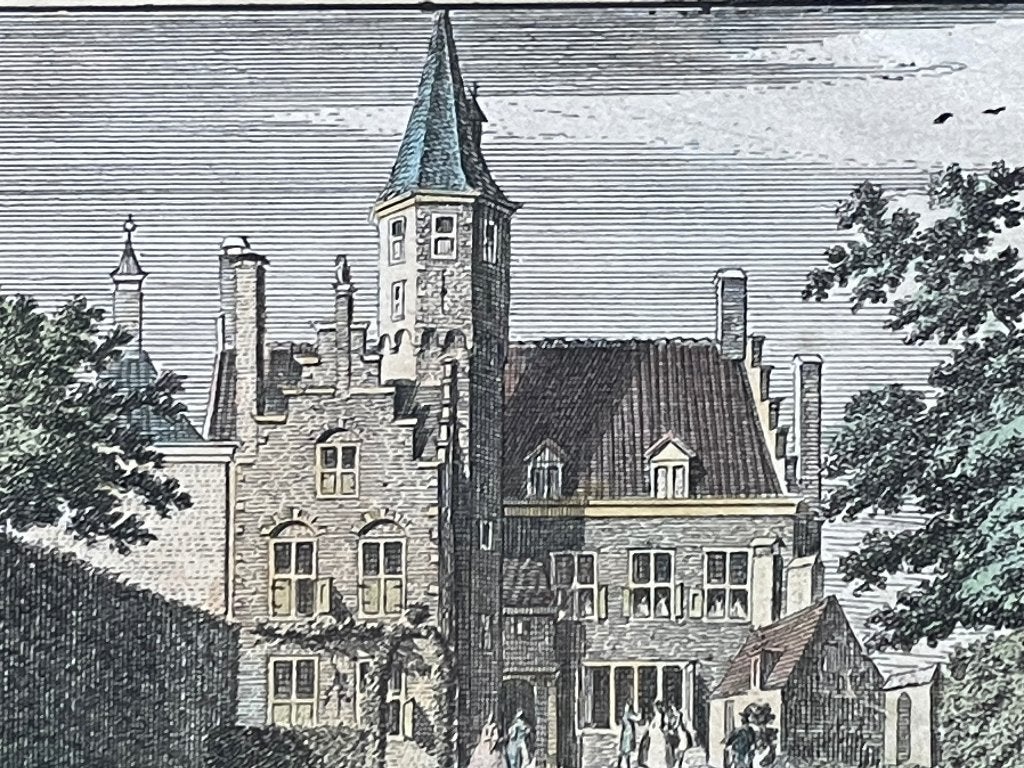Spilman 1726 / Oude doelen te alkmaar (Van Binnen) P0554, Antiek en Kunst, Kunst | Etsen en Gravures, Ophalen of Verzenden, Ets