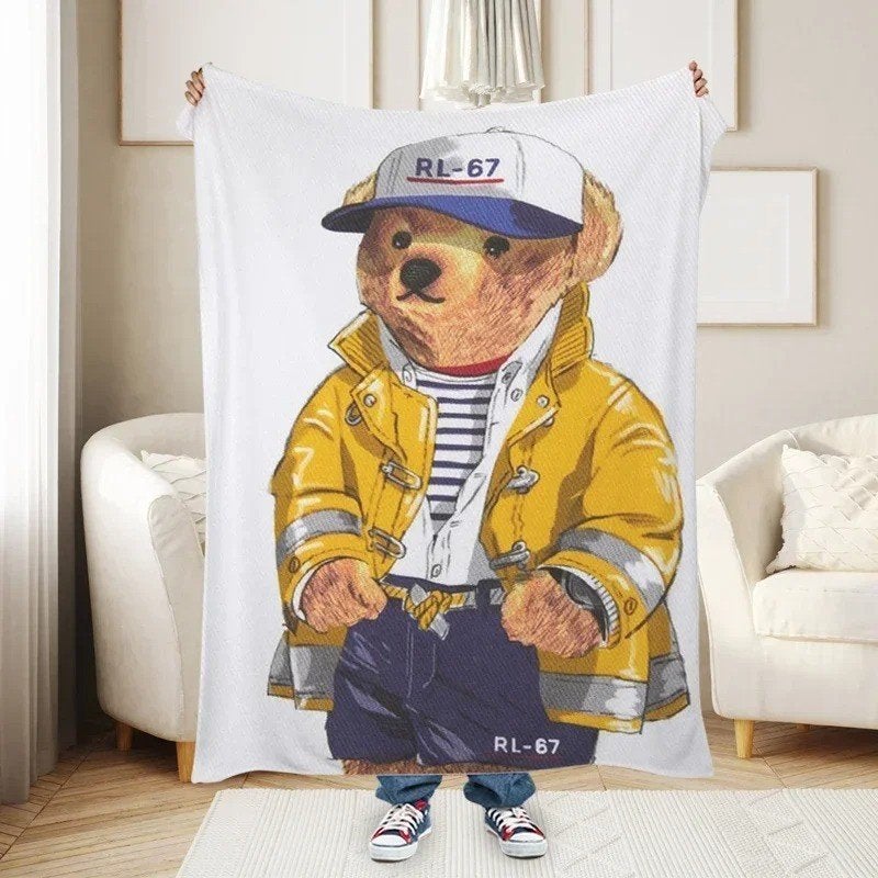 Prachtige zachte pluche deken - Polo Bears, Ophalen of Verzenden, Nieuw