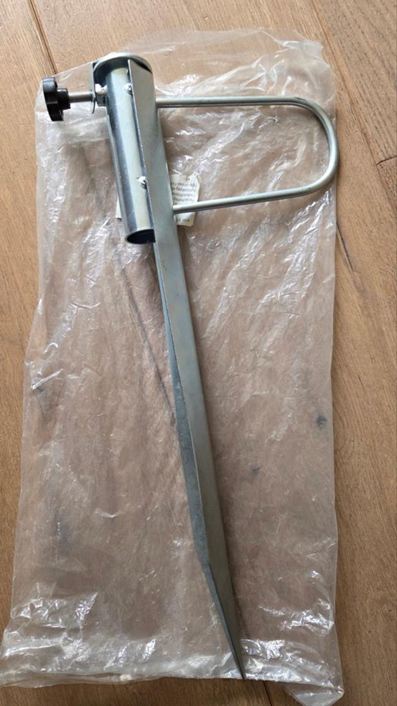 Parasolharing 46cm verzinkt met handgreep, Ophalen, Zo goed als nieuw, Minder dan 1 meter, Parasolvoet