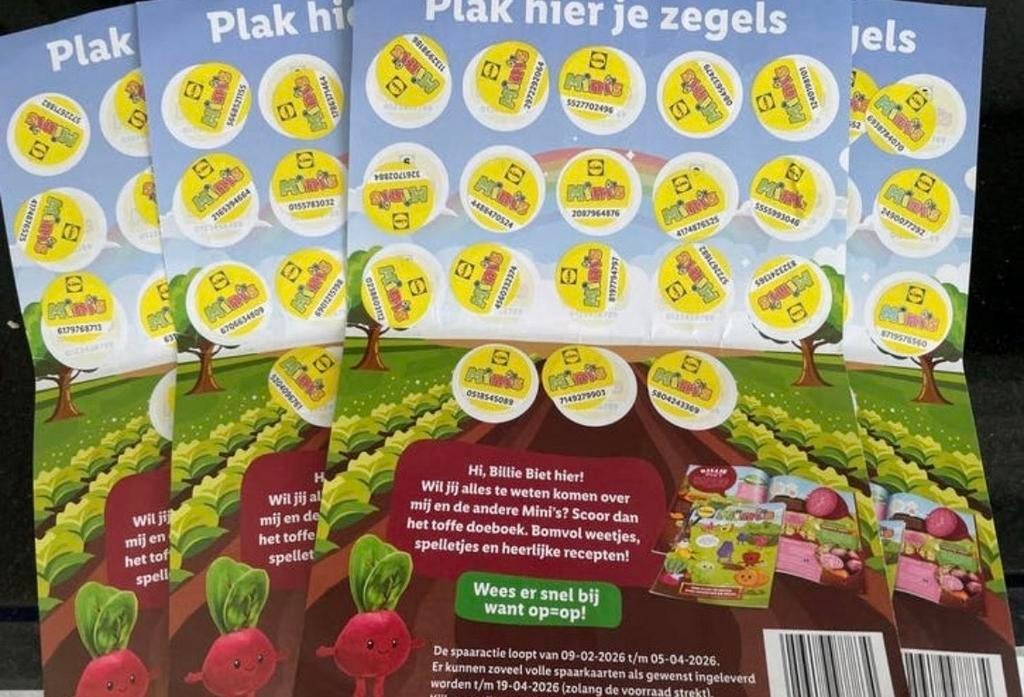 4 Lidl mini spaarkaarten, Lidl, Ophalen
