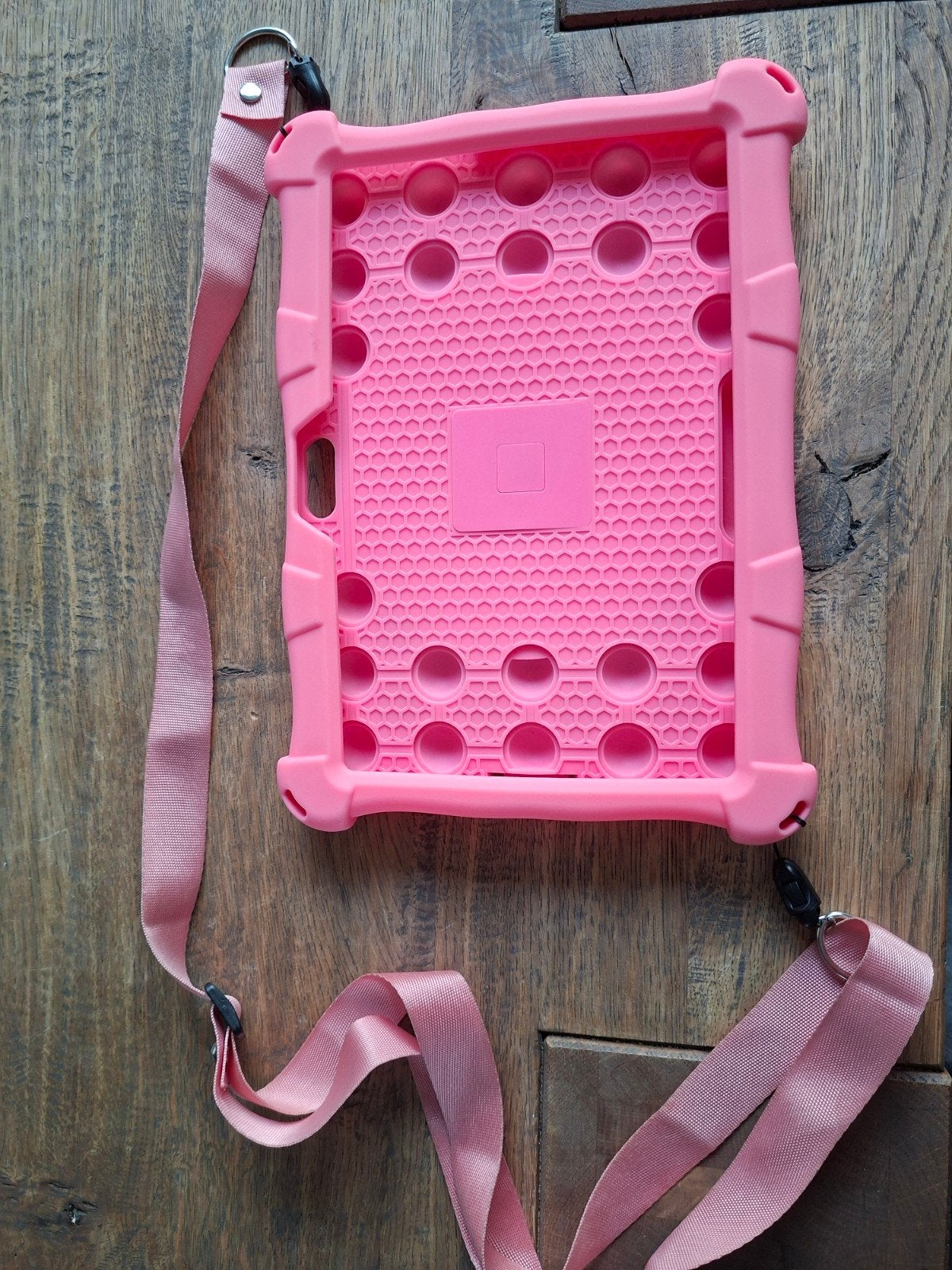 Angeltech kinder tablet hoes roze, Ophalen of Verzenden, Gebruikt, 10 inch, Bescherming voor- en achterkant