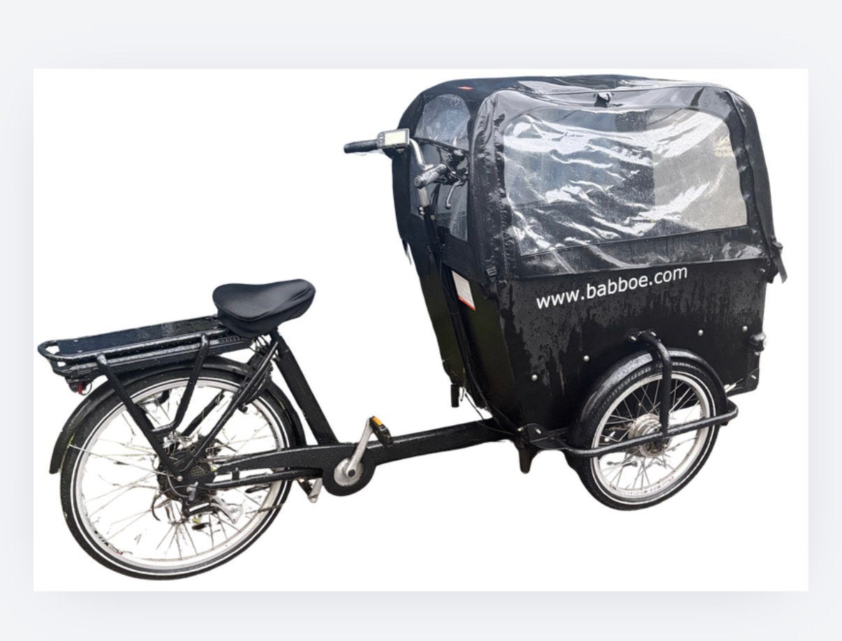 Koopje. Babboo dog bakfiets, Terugtraprem, Gebruikt, Elektrisch, 2 kinderen