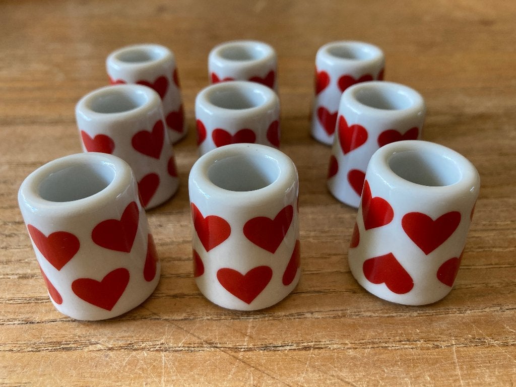 Funny leuchter porseleinen minikandelaartjes hartjes hartje, Ophalen of Verzenden