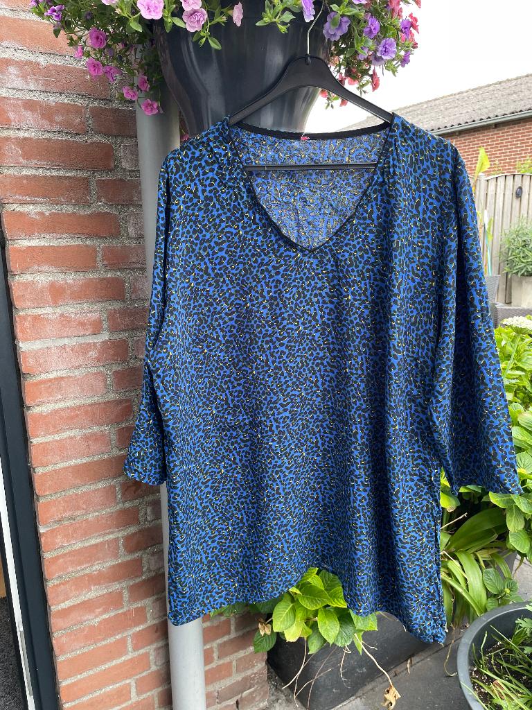 blouse/ tuniek mt 50, Ophalen of Verzenden, Zo goed als nieuw, Blauw, Blouse of Tuniek