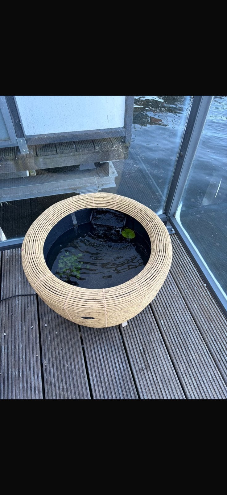 ORBIS Vijvertje met Rieten Omranding, Tuin en Terras, Ophalen, Zo goed als nieuw