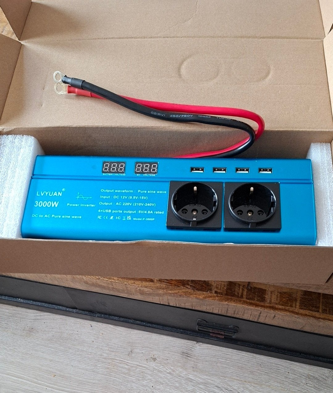 LVYUAN 3000W Pure Sinus Omvormer 12V naar 220V, Ophalen of Verzenden