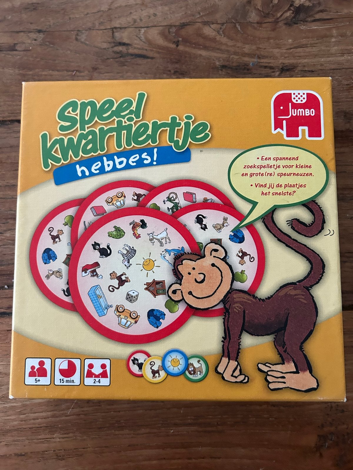 Jumbo Speelkwartiertje Hebbes! Zoekspel voor kinderen, Drie of vier spelers, Ophalen, Zo goed als nieuw