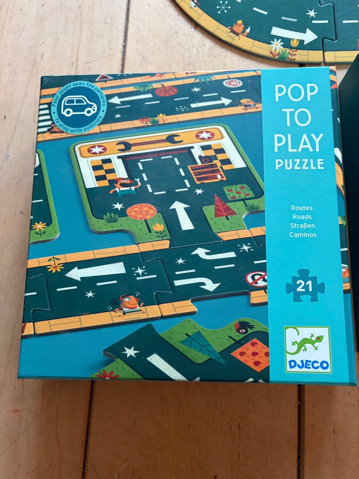 Djeco Pop to Play straten puzzel 21 stukjes, Kinderen en Baby's, Ophalen of Verzenden, 10 tot 50 stukjes, Zo goed als nieuw, 2 tot 4 jaar