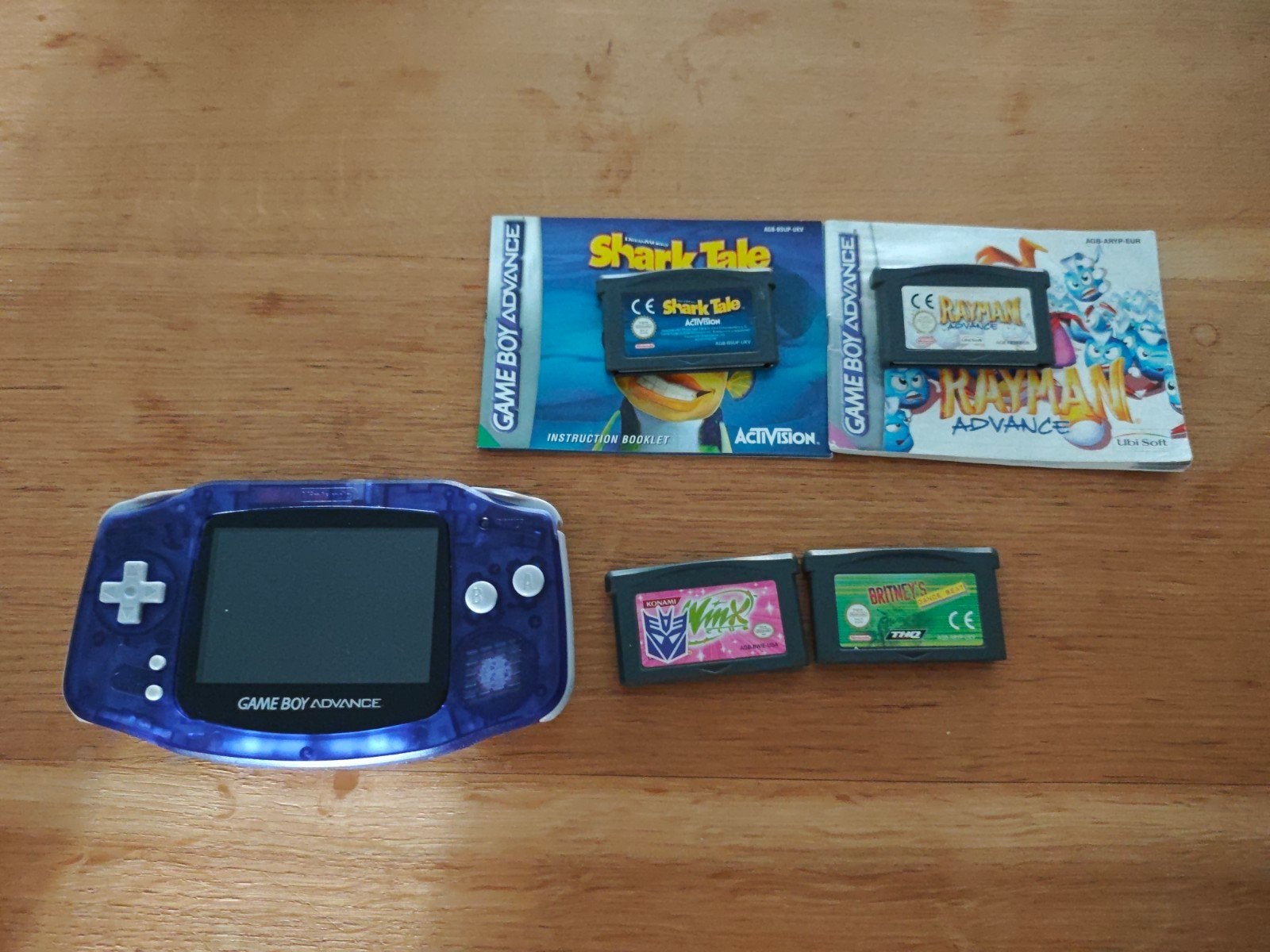 Game Boy Advance met IPS Scherm + 4 Spellen, Spelcomputers en Games, Ophalen of Verzenden, Gebruikt, Game Boy Advance, Met games