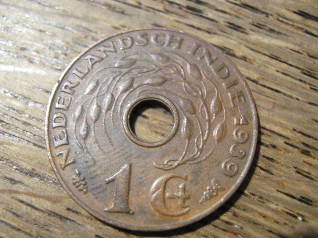 Nederlands Indie 1 Cent 1939 #54, Postzegels en Munten, Ophalen of Verzenden, Koningin Wilhelmina, 1 cent, Losse munt