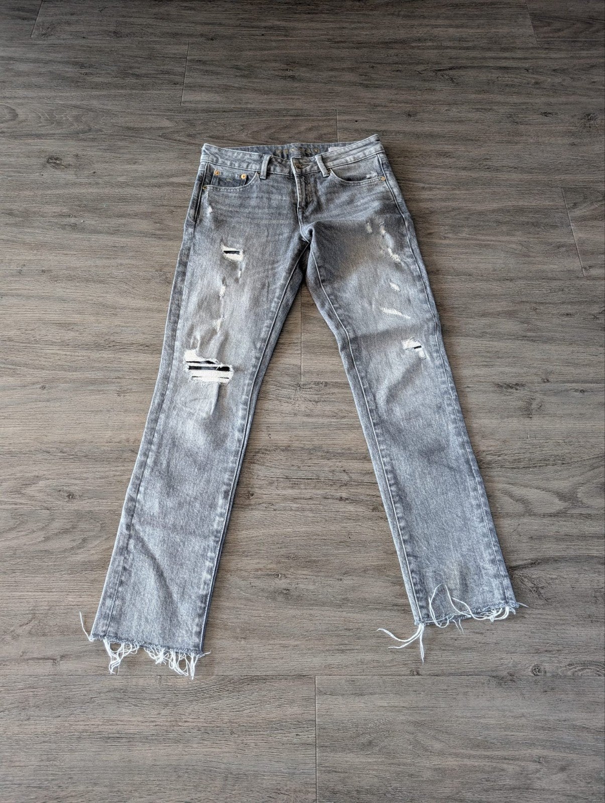 Denham Liz Ankle Straight Fit Jeans W26 L30, Ophalen of Verzenden, Grijs, W27 (confectie 34) of kleiner