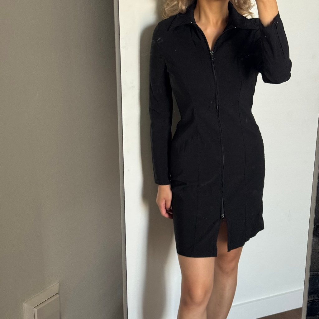 Monki bodycon-jurk met lange mouwen (maat S), Zwart, Ophalen of Verzenden, Monki, Maat 36 (S)