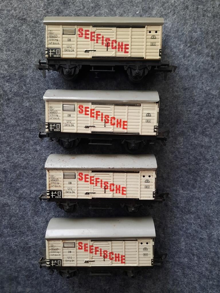 Fleischmann wagons - Seefische - H0, Gebruikt, Gelijkstroom, Fleischmann, Wagon