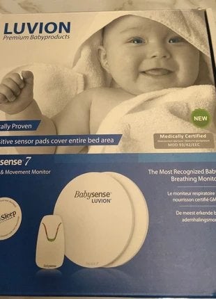 Luvion Babysense 7 Ademhalings- en Bewegingsmonitor, Kinderen en Baby's, Ophalen of Verzenden, Zo goed als nieuw, Minder dan 100 meter