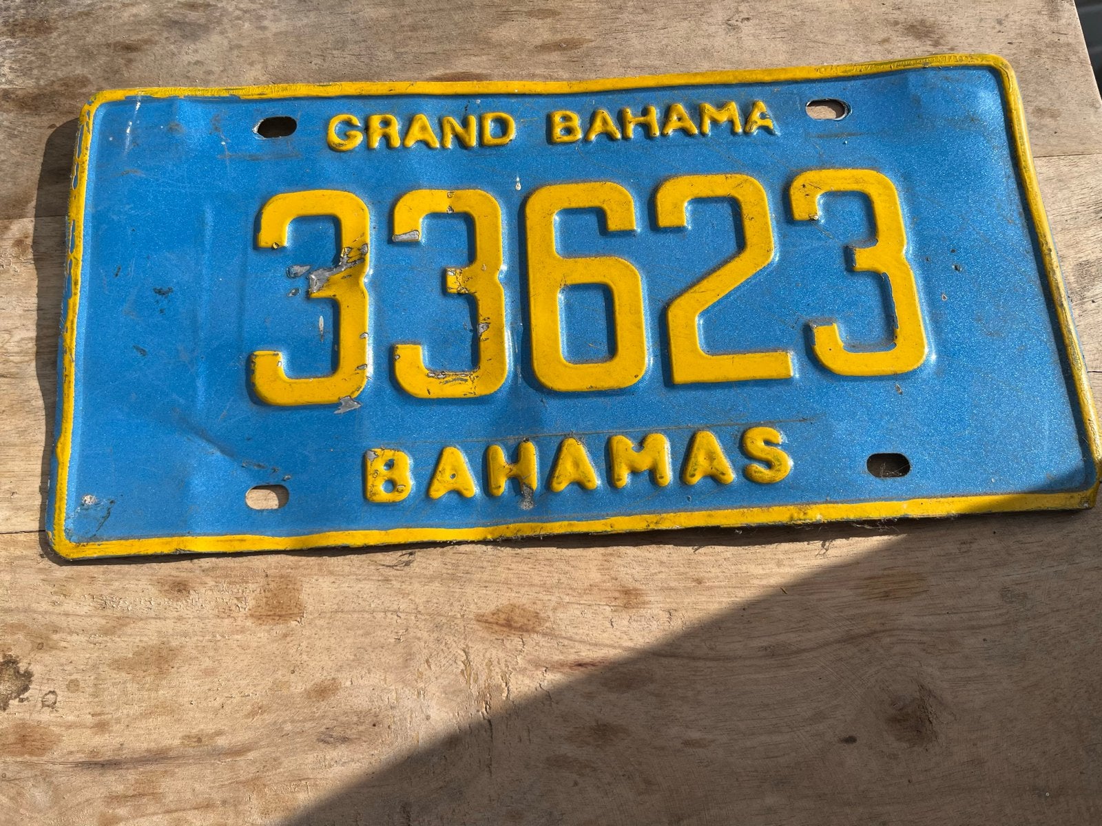 Kentekenplaat Grand Bahama 33623, Ophalen of Verzenden, Gebruikt